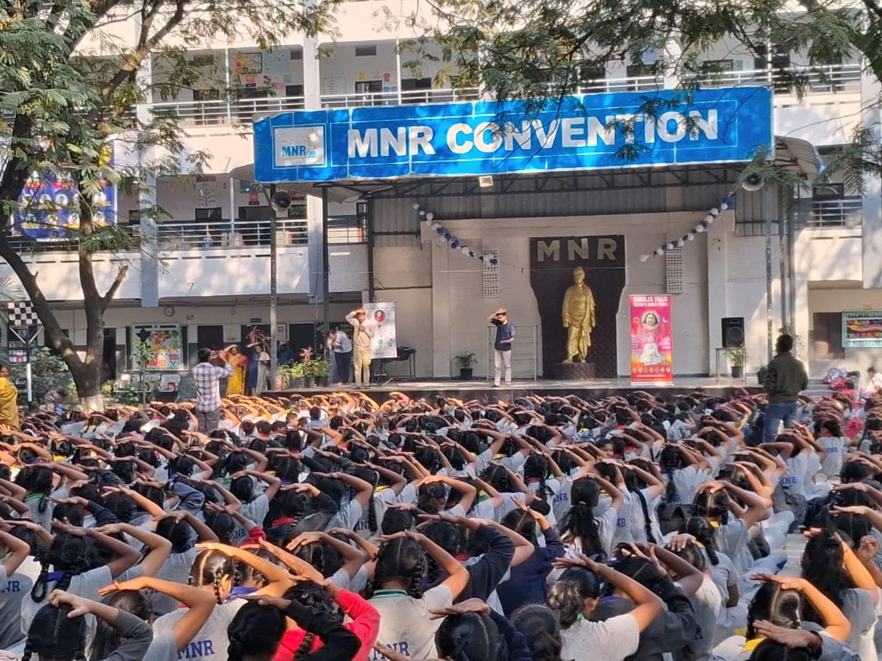 Students meditation session