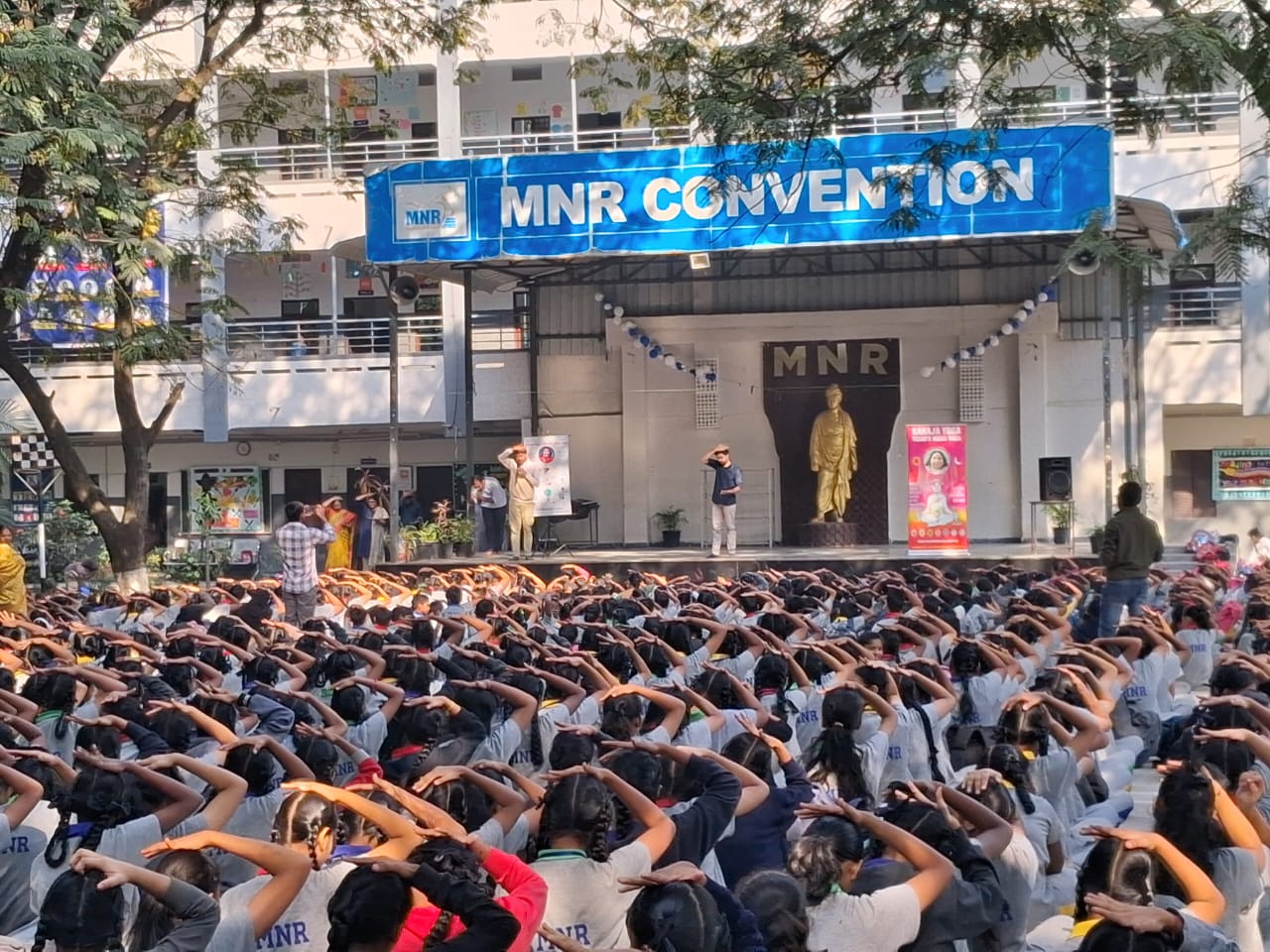 Students meditation session